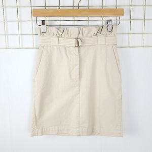 Pinko Jean Beige Tan Cotton Utility Skirt